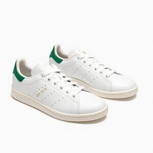Adidas Stan Smith Classic White & Green Leather Sneakers